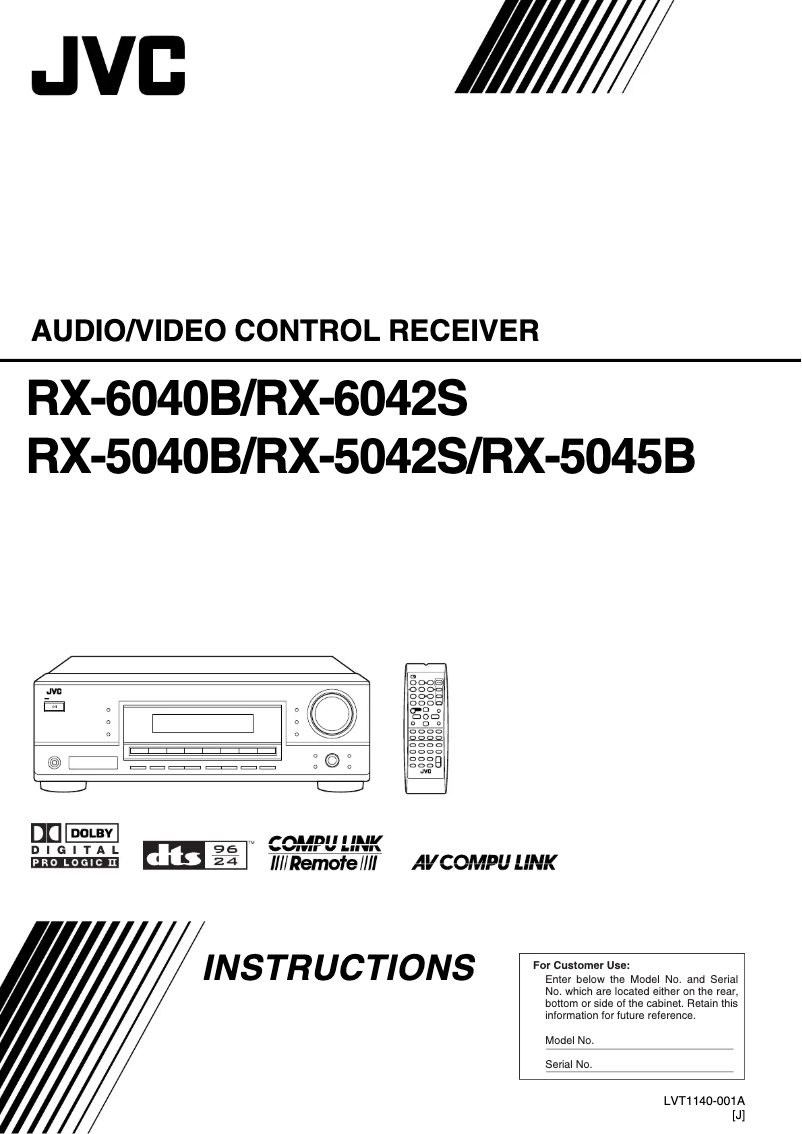 Page n°1 - Manuel utilisateur JVC RX-5042S
