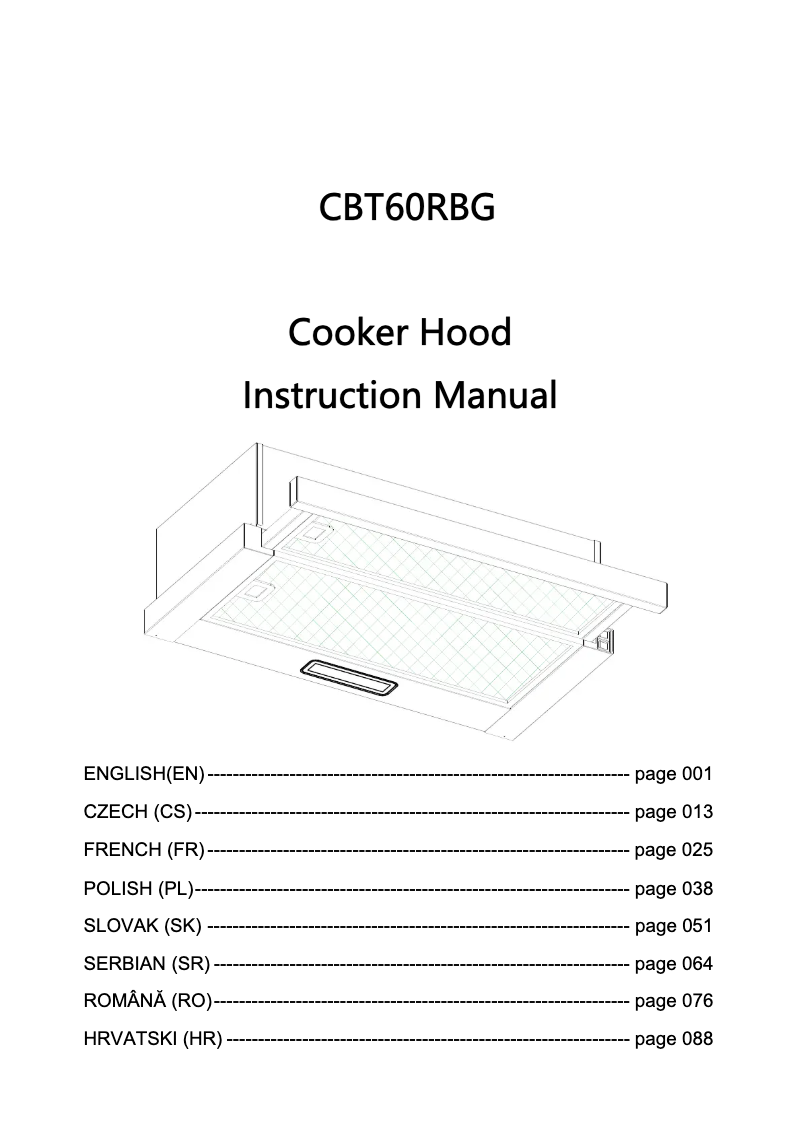 Page 1 de la notice Manuel utilisateur Candy CBT60RBG-07