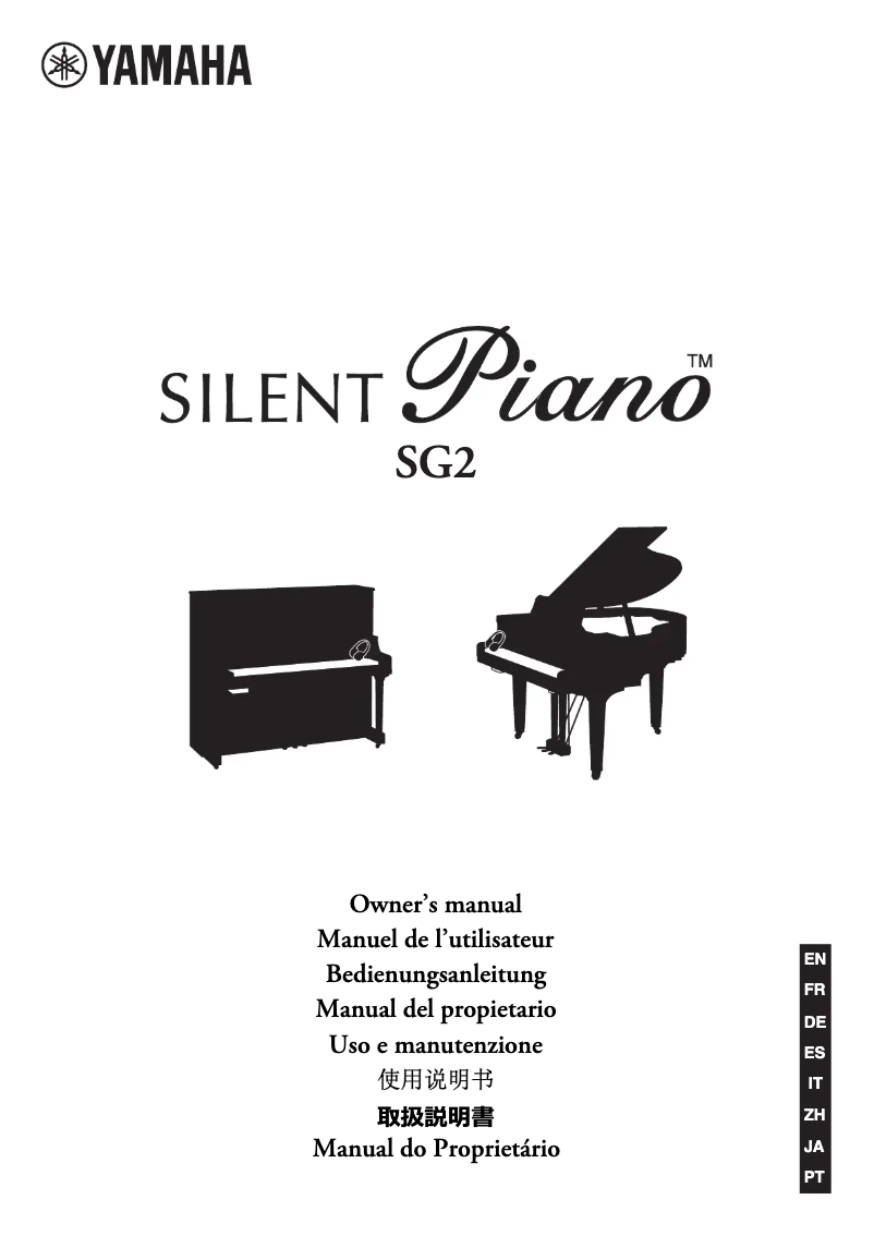 Image de la première page du manuel de l'appareil Silent Piano SG2