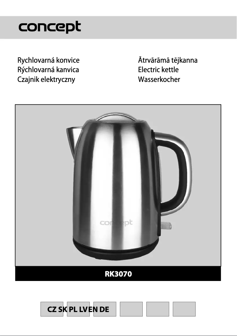 Image de la première page du manuel de l'appareil RK-3070