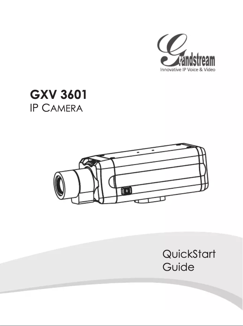 Página 1 del manual Manual de usuario Grandstream GXV3601