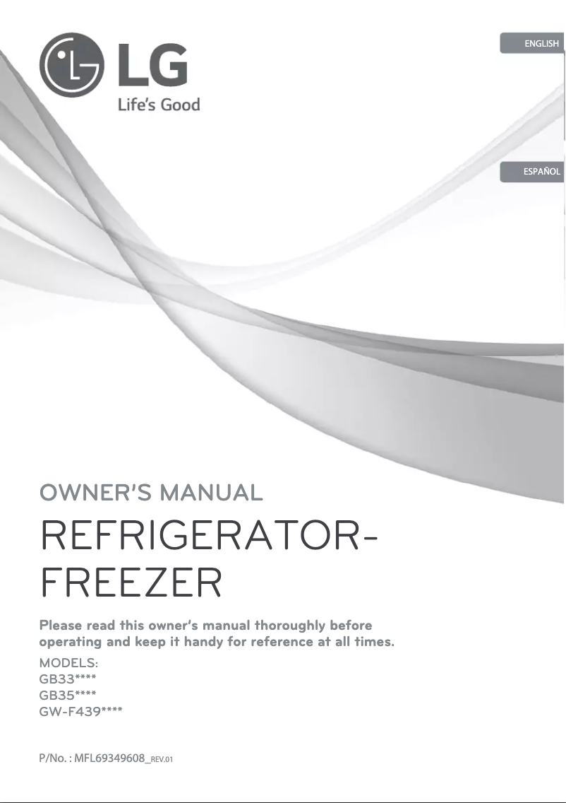 Page 1 de la notice Manuel utilisateur LG GB35SGP2