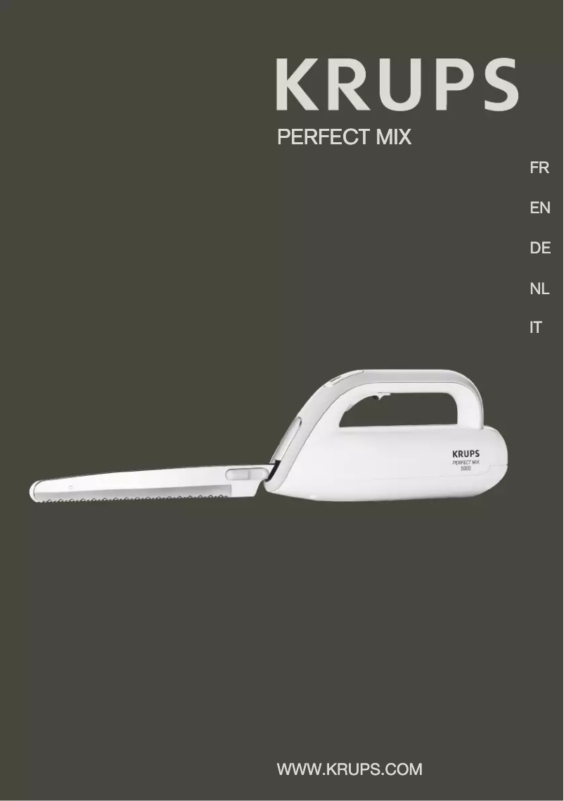 Page 1 de la notice Manuel utilisateur Krups Perfect Mix 5000 GVD341