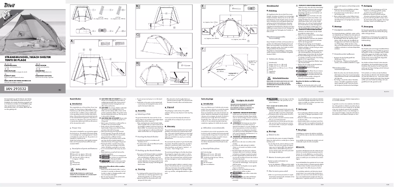 Page 1 de la notice Manuel utilisateur Crivit IAN 293532