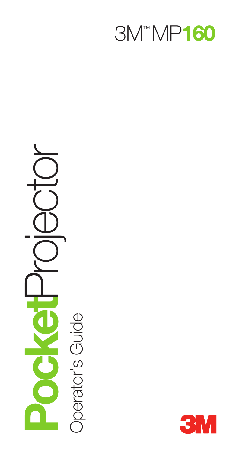 Page 1 de la notice Manuel utilisateur 3M MP160