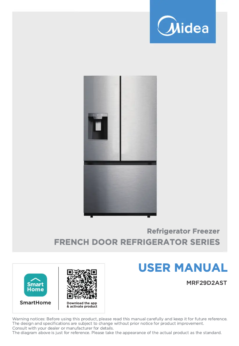 Image de la première page du manuel de l'appareil MRF29D2AST