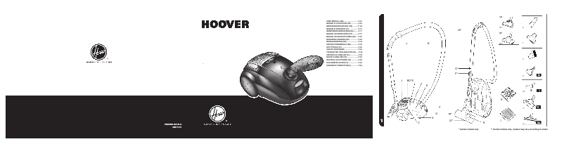 Page n°1 - Manuel utilisateur Hoover TE70_TE27011