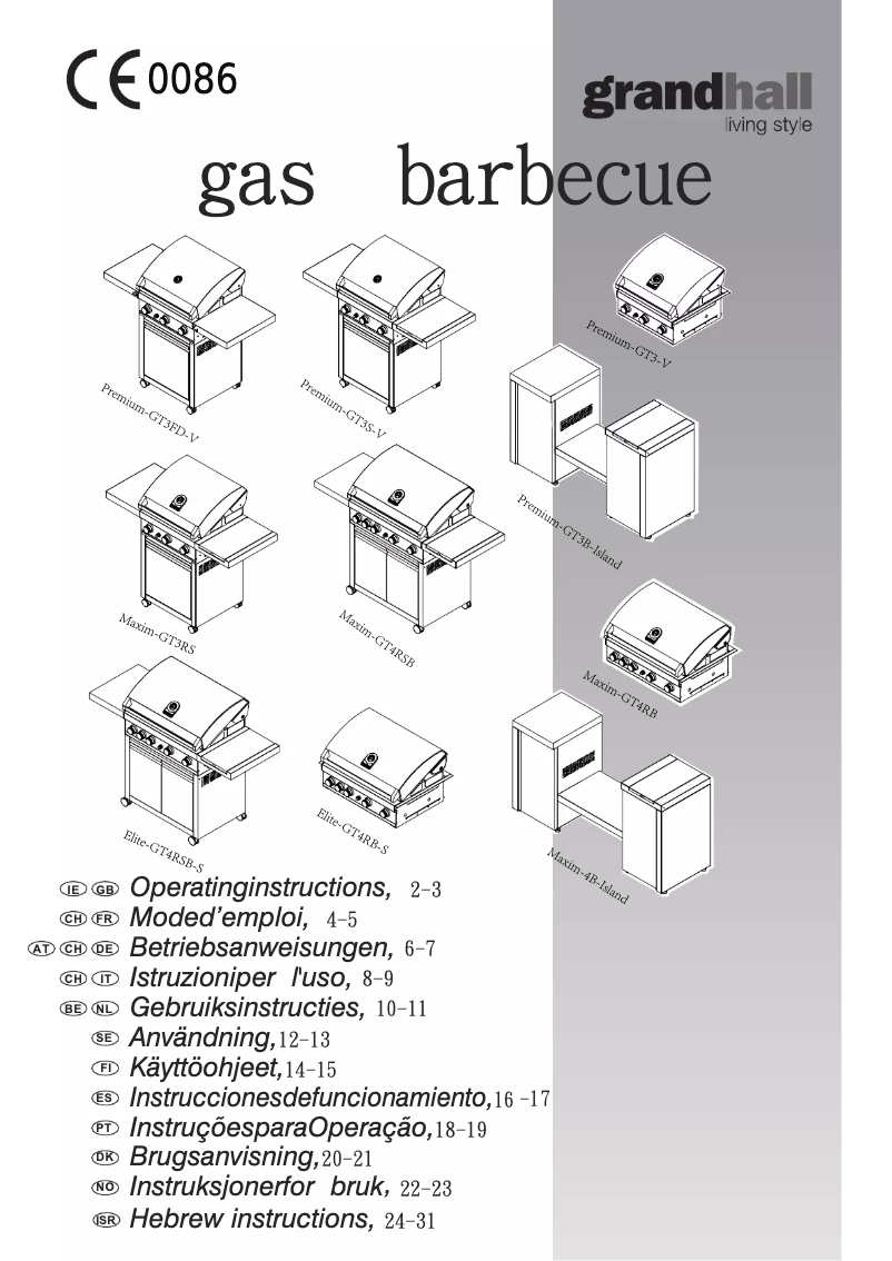 Page 1 de la notice Manuel utilisateur Grandhall Elite-GT4RB-S