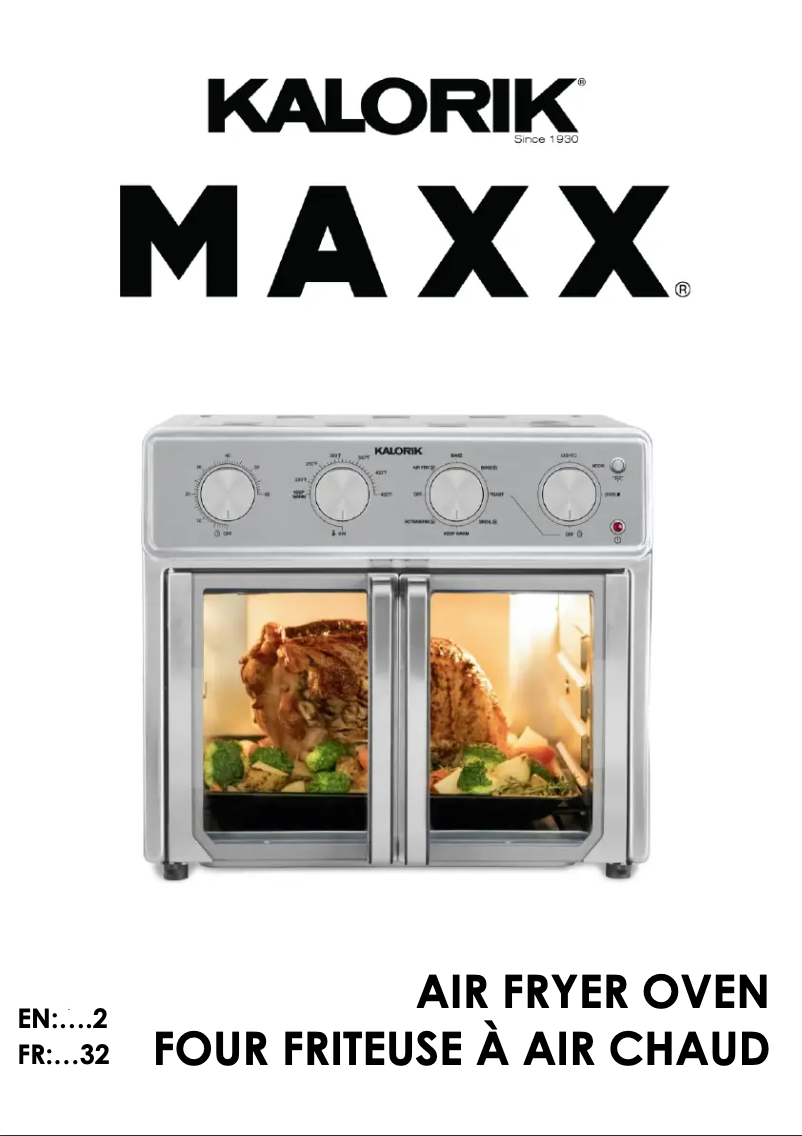 Page 1 de la notice Manuel utilisateur Kalorik MAXX AFO 47267 OW