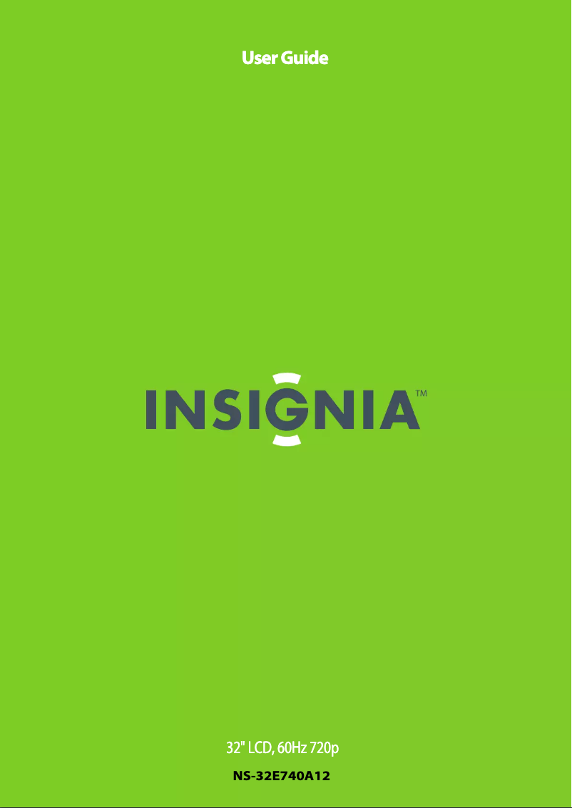Page n°1 - Manuel utilisateur Insignia NS-32E740A12