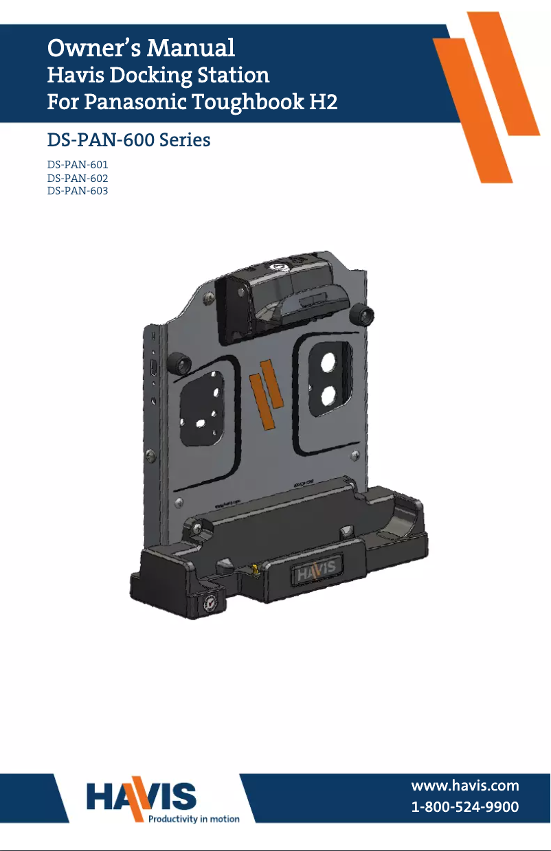 Page n°1 - Manuel utilisateur Havis DS-PAN-601