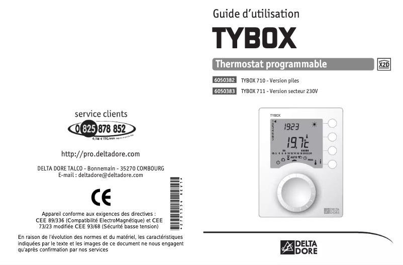 Page 1 de la notice Manuel utilisateur Delta Dore Tybox 711