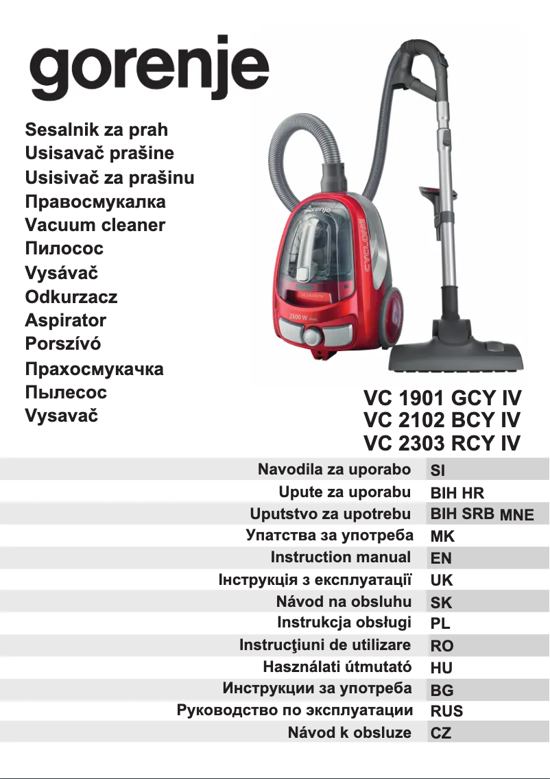Image de la première page du manuel de l'appareil VC1901GCYIV