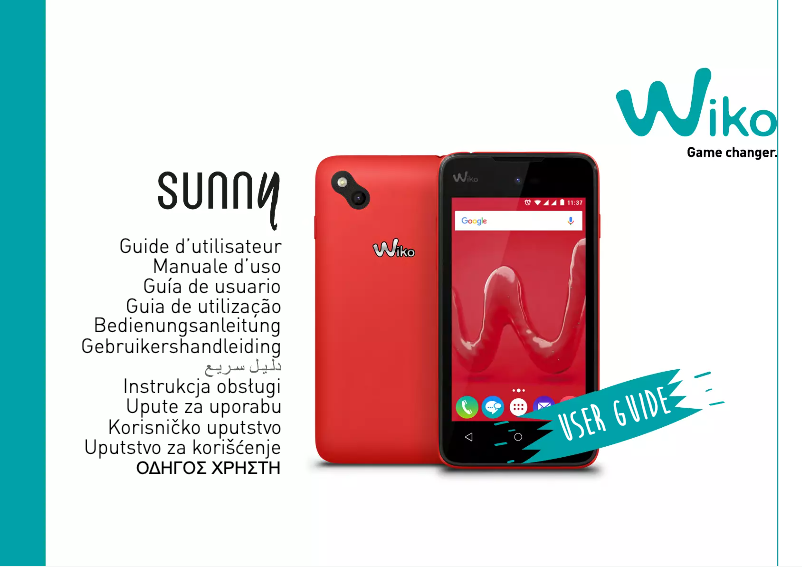 Page 1 de la notice Manuel utilisateur Wiko Sunny
