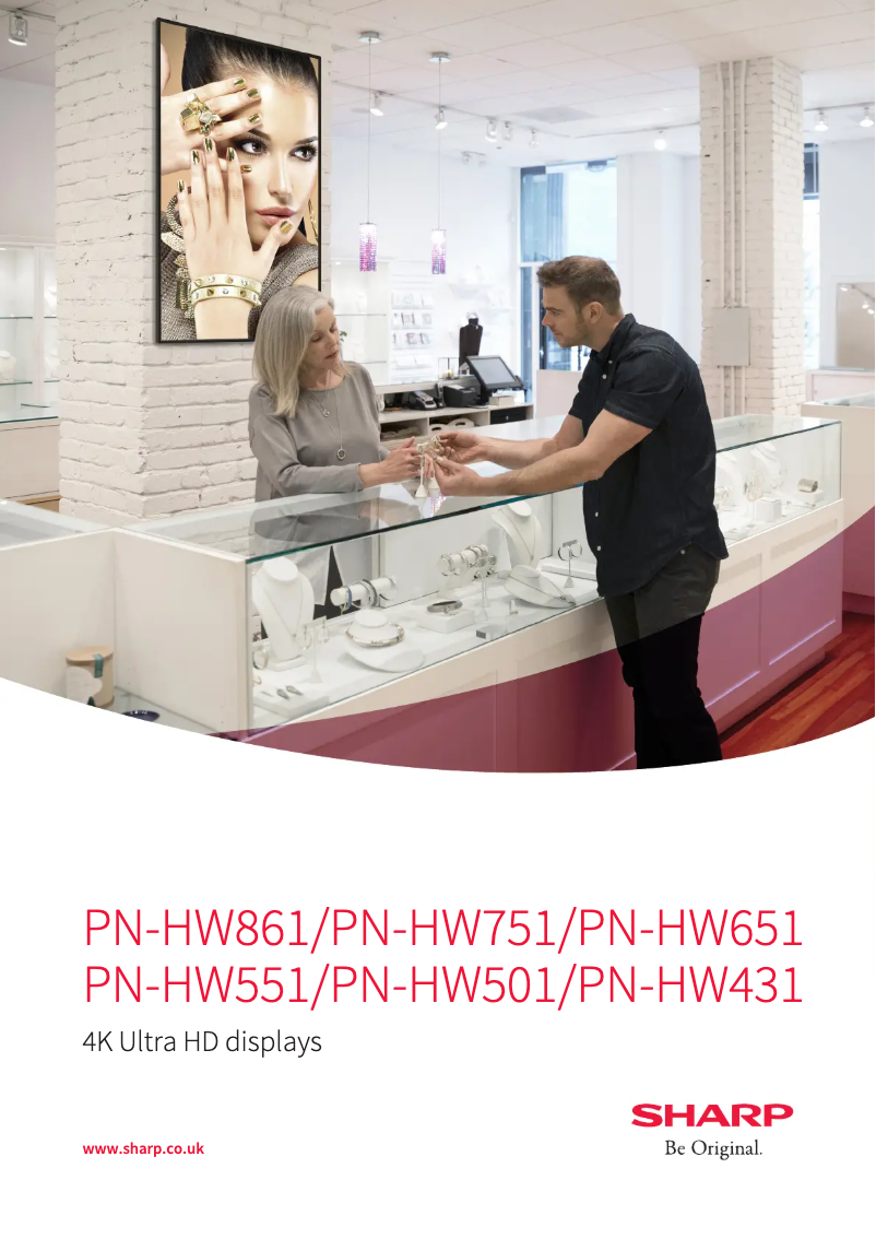 Page 1 de la notice Brochure Sharp PN-HW651