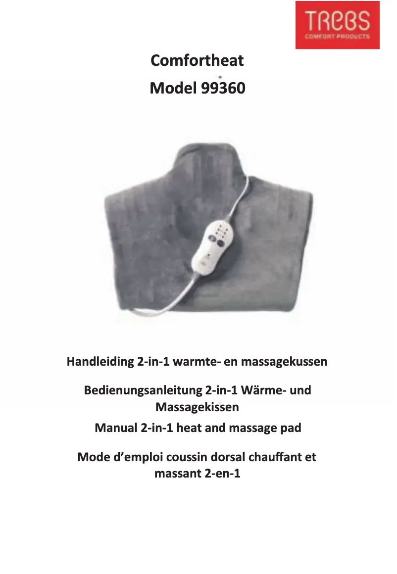 Page 1 de la notice Manuel utilisateur Trebs Comfortheat 99360