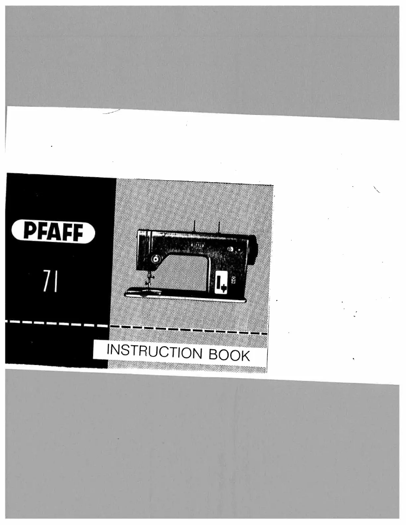Page 1 de la notice Manuel utilisateur Pfaff 71