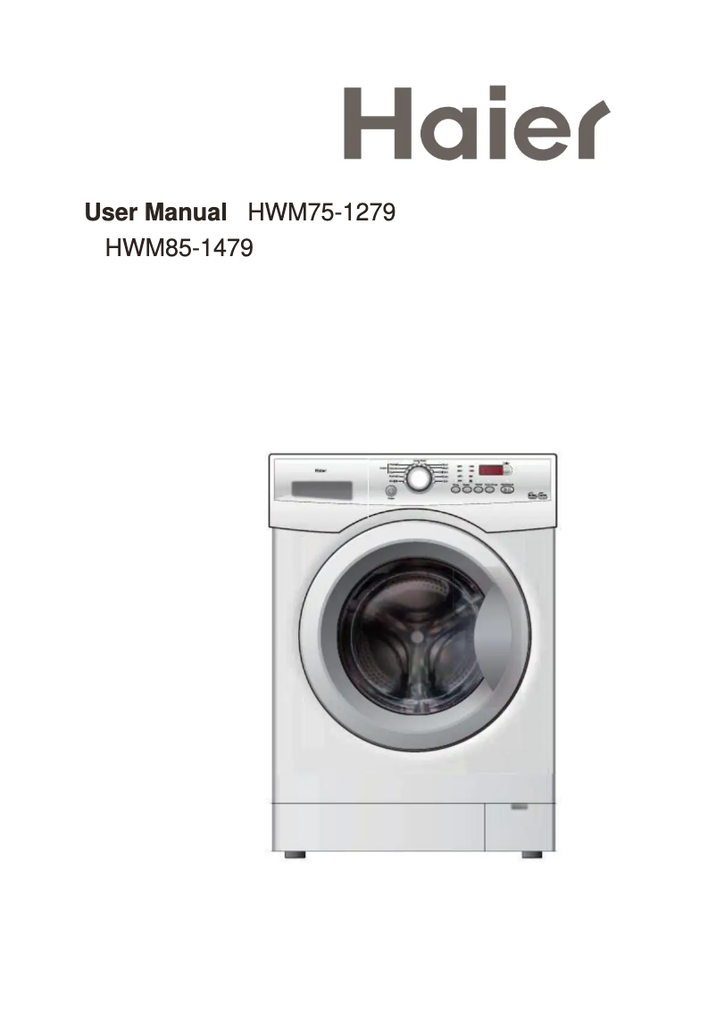 Page 1 de la notice Manuel utilisateur Haier HWM75-1279