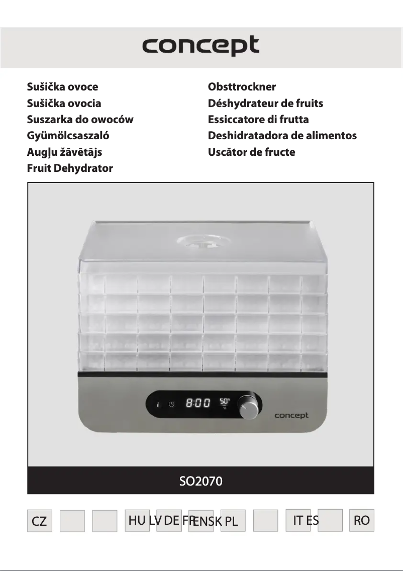 Image de la première page du manuel de l'appareil SO2070