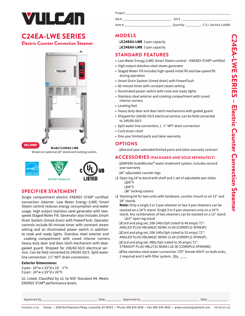 Image de la première page du manuel de l'appareil C24EA5-LWE