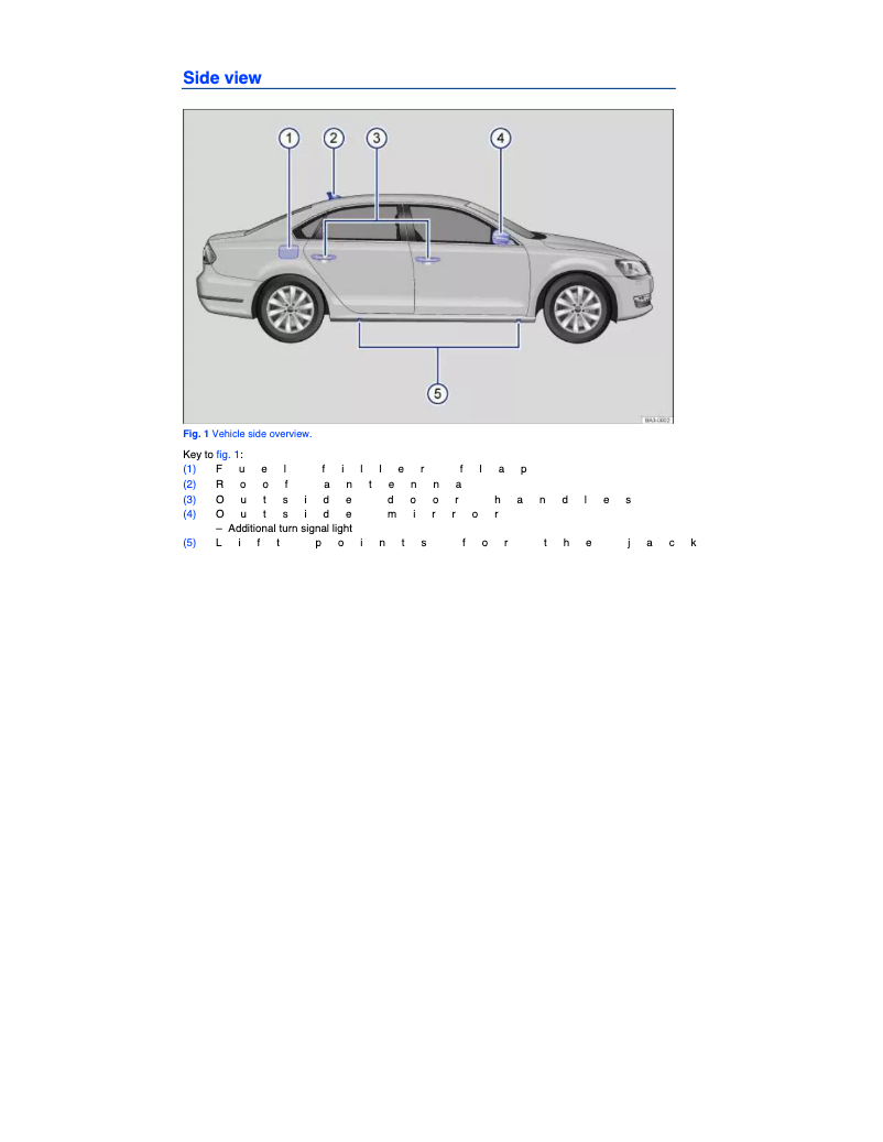 Image de la première page du manuel de l'appareil Passat (2014)