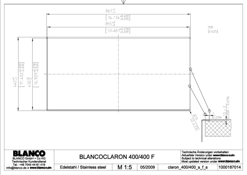 Page 1 de la notice Manuel utilisateur BLANCO CLARON 400/400-IF/N