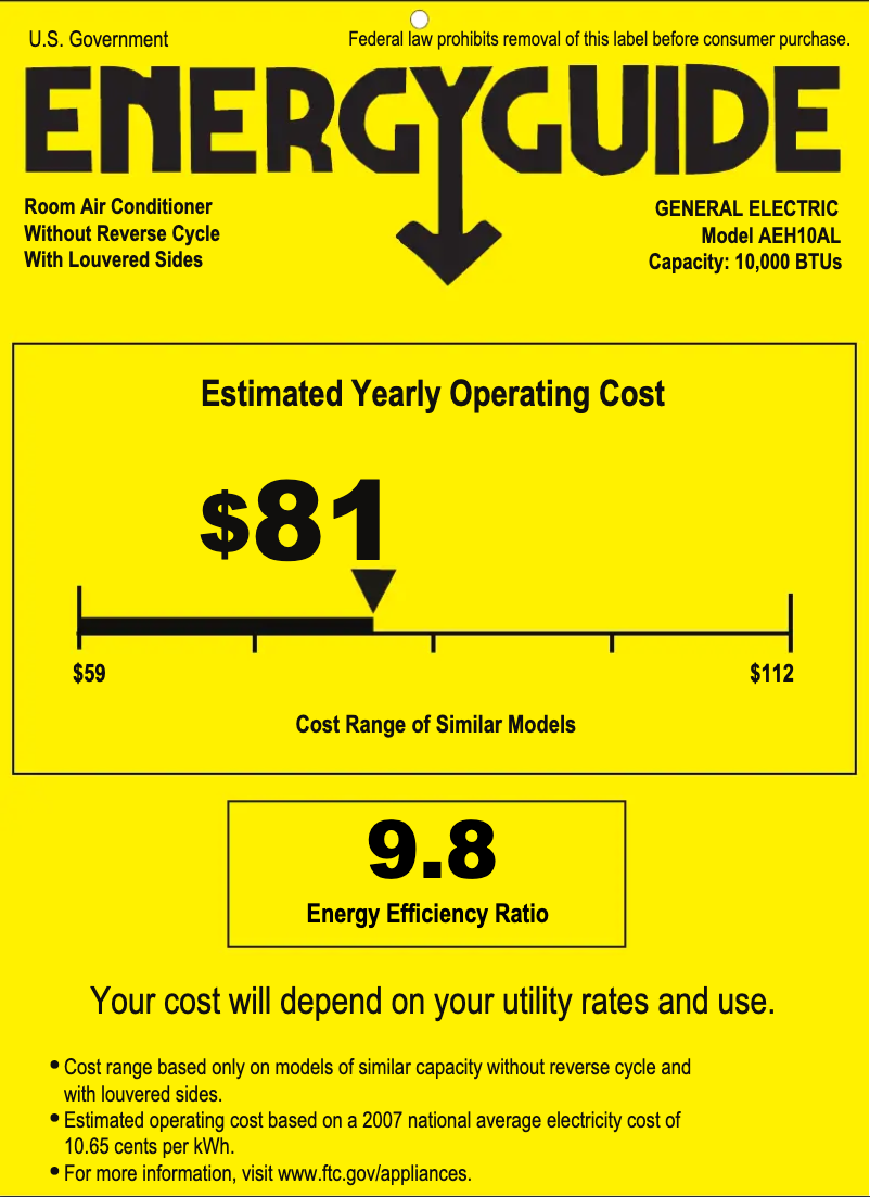 Imagen de la primera página del manual del dispositivo AEH10AL