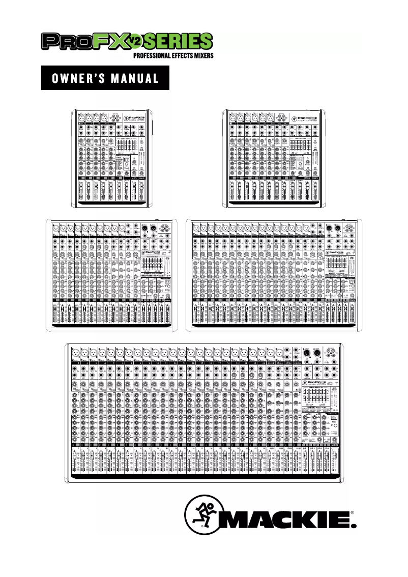 Image de la première page du manuel de l'appareil PROFX16V2