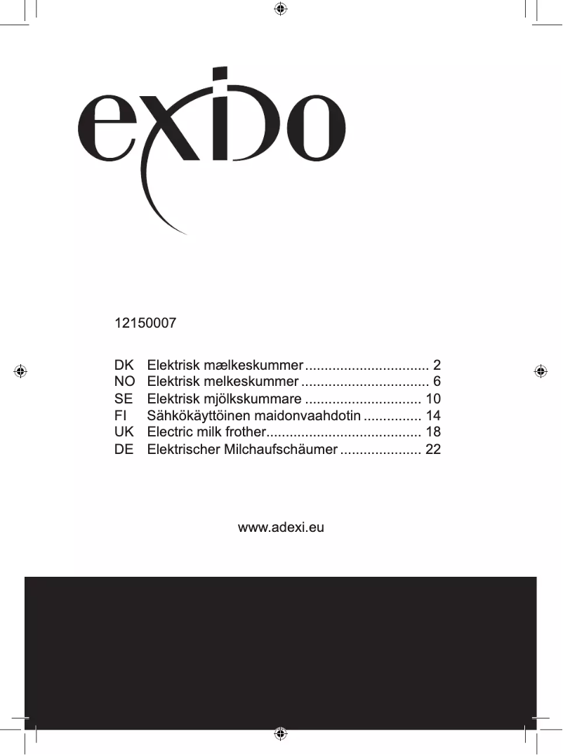 Image de la première page du manuel de l'appareil 12150007