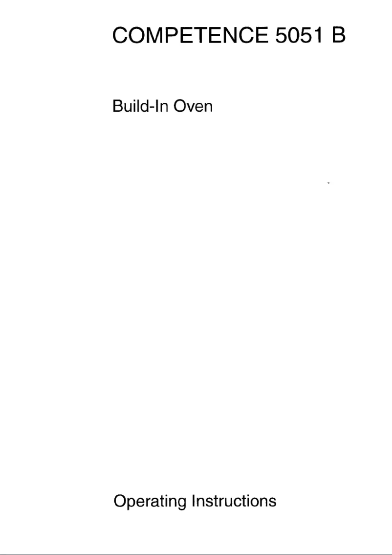 Page n°1 - Manuel utilisateur AEG Competence 5051 B-w