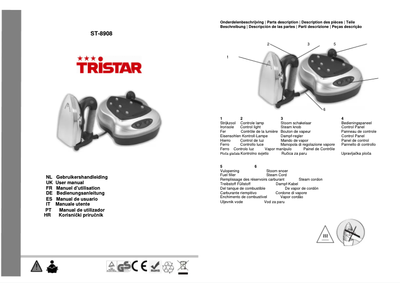 Page n°1 - Manuel utilisateur TriStar ST-8908