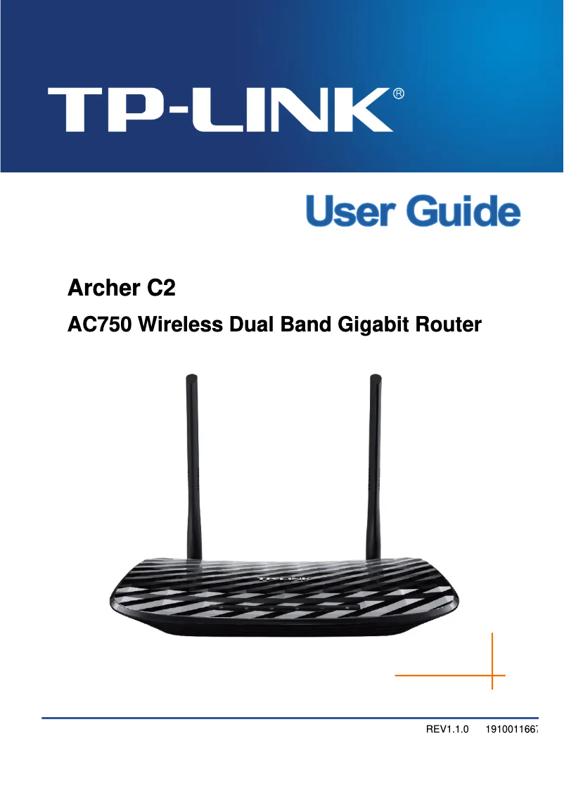 Page 1 de la notice Manuel utilisateur TP-Link Archer C2 AC750