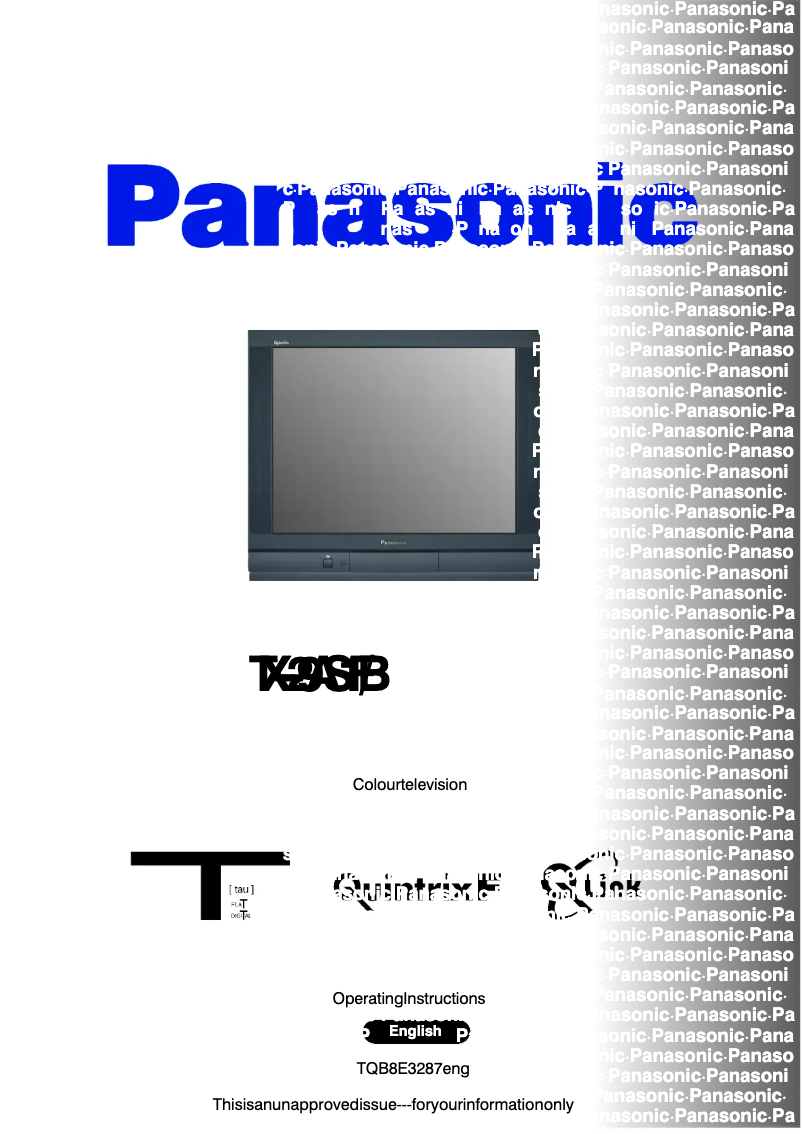 Page 1 de la notice Manuel utilisateur Panasonic TX-29AS1FB