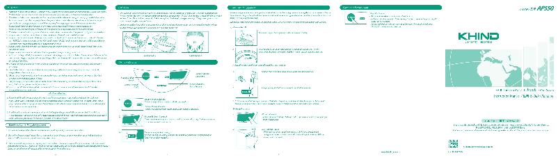 Image de la première page du manuel de l'appareil AP550