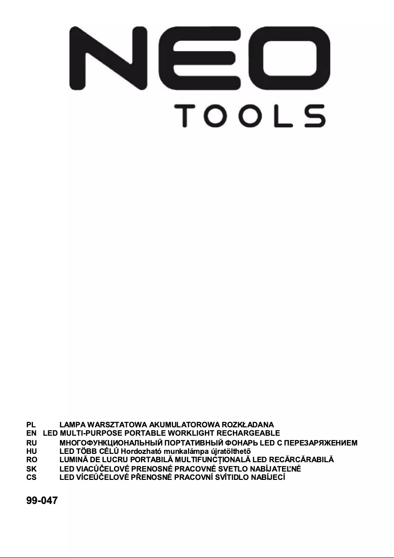 Page n°1 - Manuel utilisateur Neo 99-047