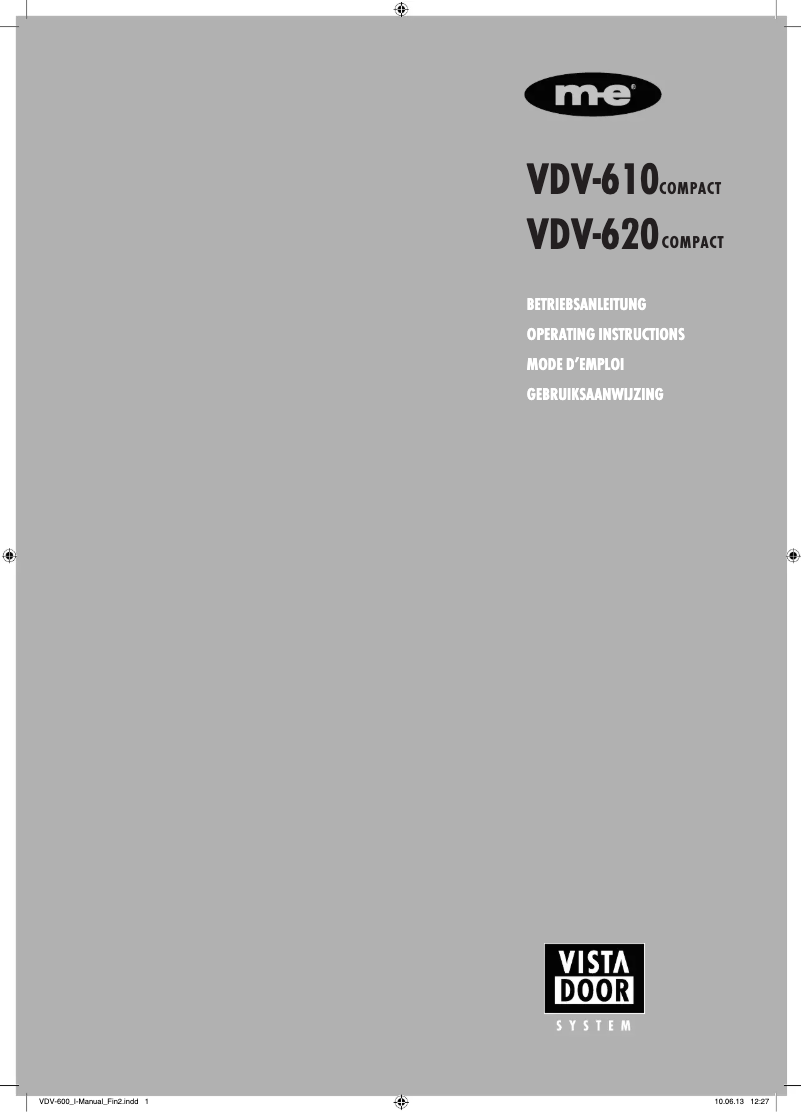 Página 1 del manual Manual de usuario m-e VDV-610 Compact