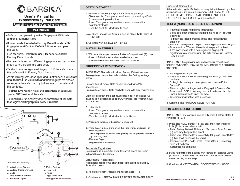 Página 1 del manual Manual de usuario Barska AX11646