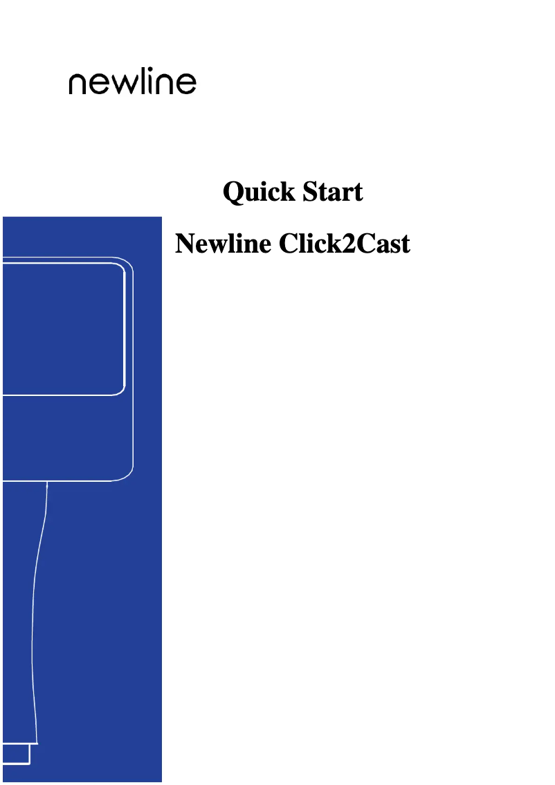 Page 1 de la notice Manuel utilisateur Newline Click2Cast