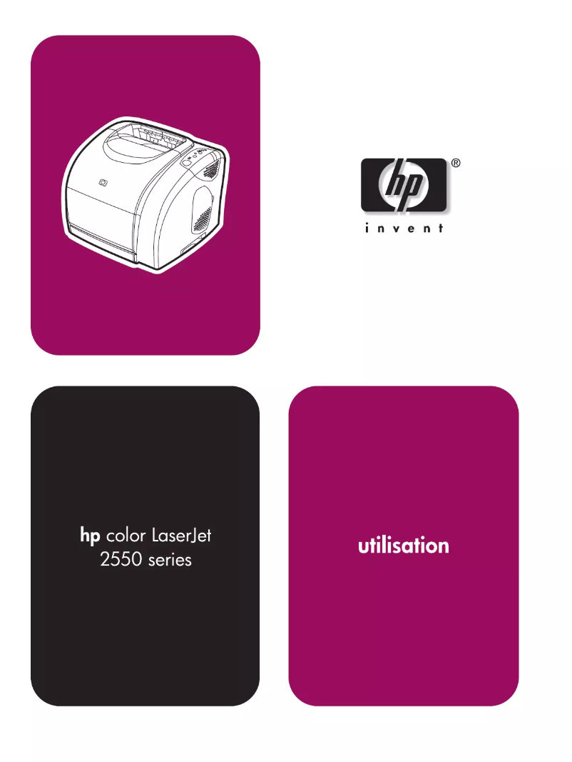 Page n°1 - Manuel utilisateur HP Color LaserJet 2550