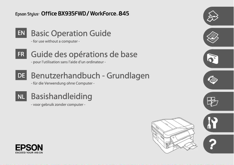 Page 1 de la notice Manuel utilisateur Epson Stylus Office BX935FWD