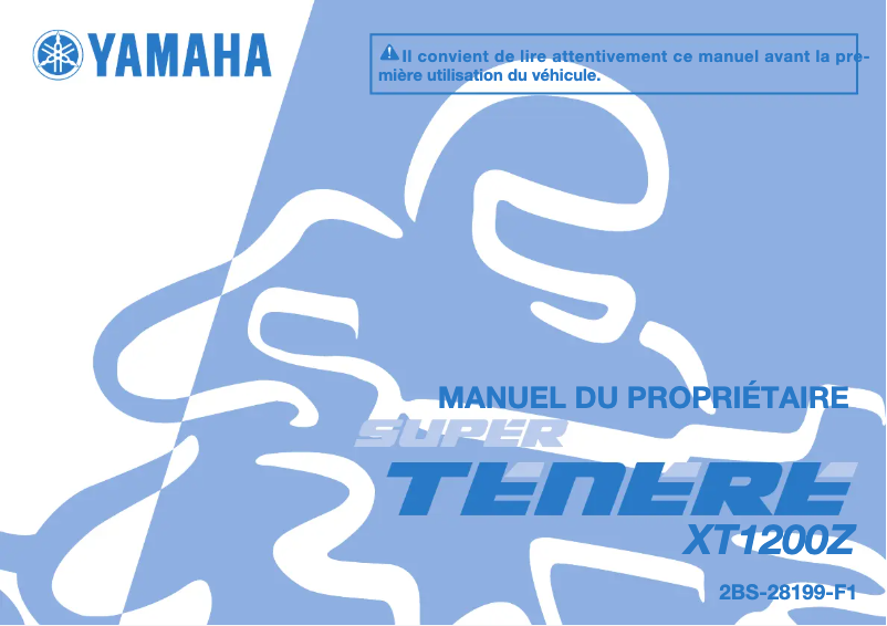 Page 1 de la notice Manuel utilisateur Yamaha XT1200Z (2015)