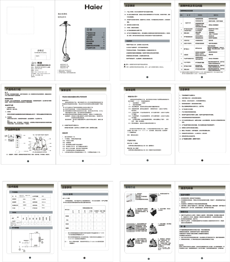 Page 1 de la notice Manuel utilisateur Haier HGS4216