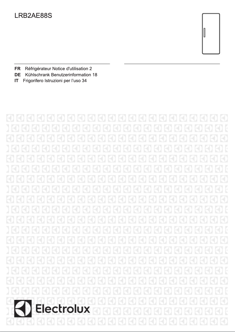 Page 1 de la notice Manuel utilisateur Electrolux LRB2AE88S