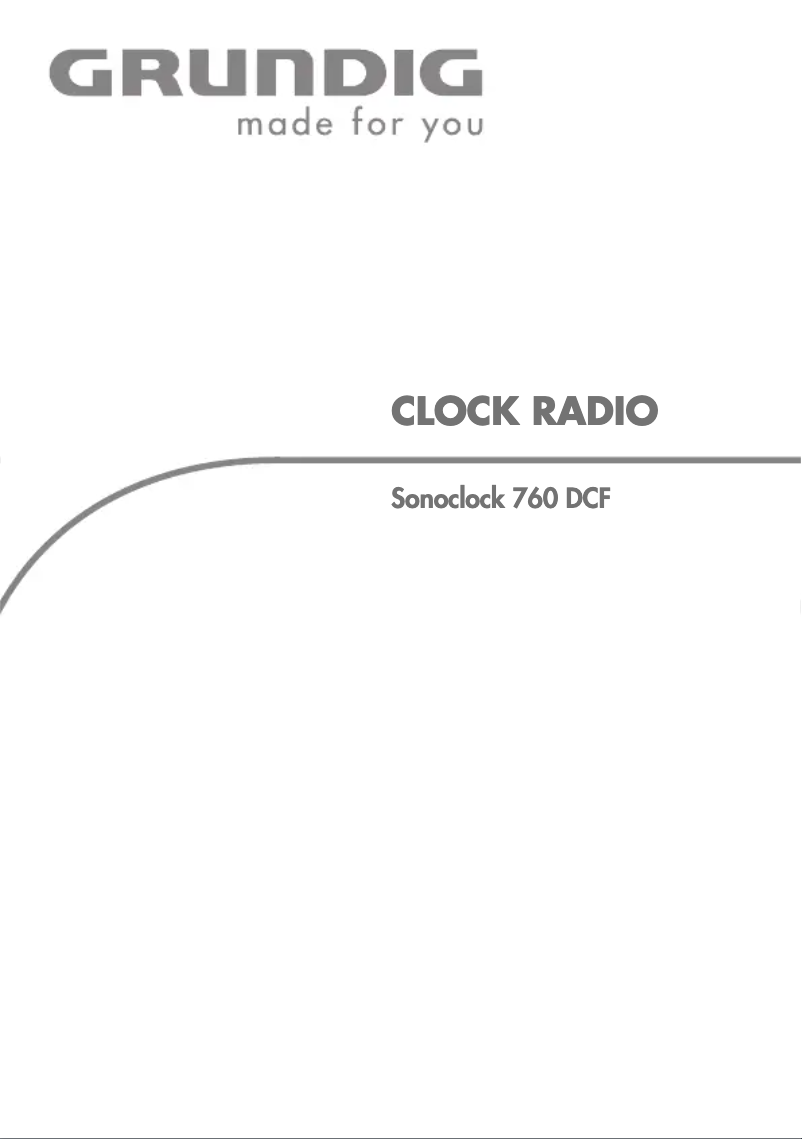 Page 1 de la notice Manuel utilisateur Grundig Sonoclock 760
