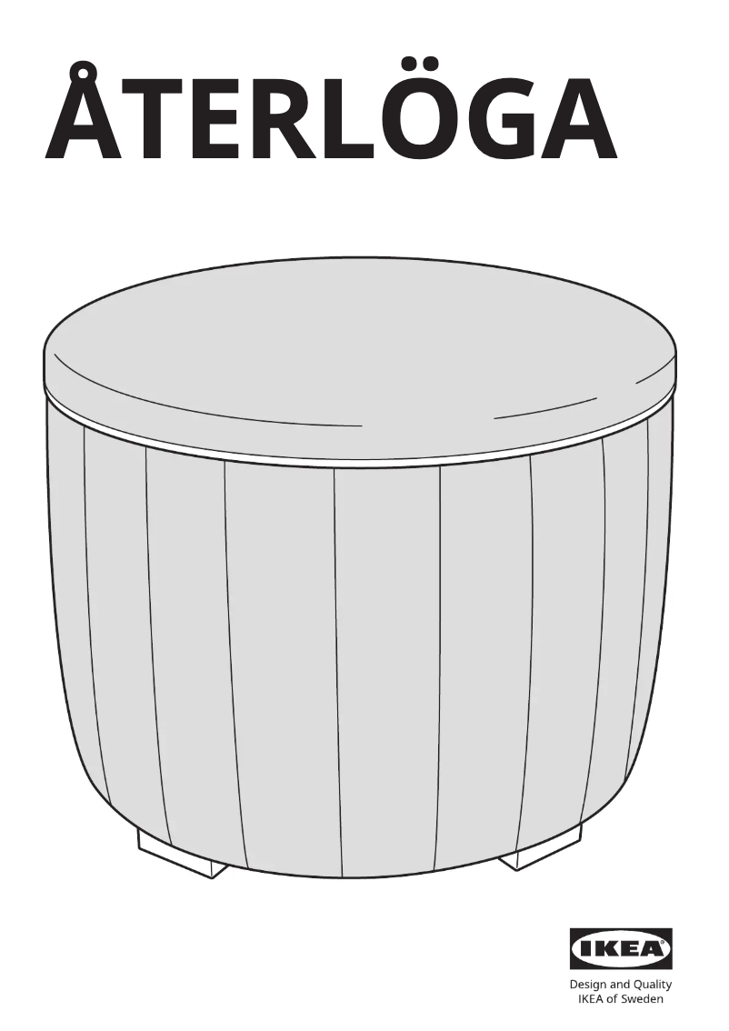 Image de la première page du manuel de l'appareil ÅTERLÖGA 005.727.92