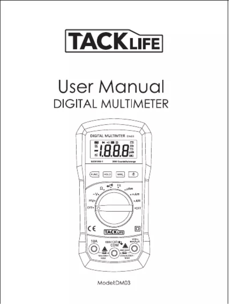 First page image of the manual for DM03