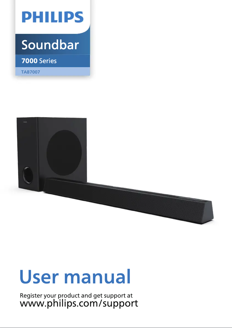 Page n°1 - Manuel utilisateur Philips TAB7007