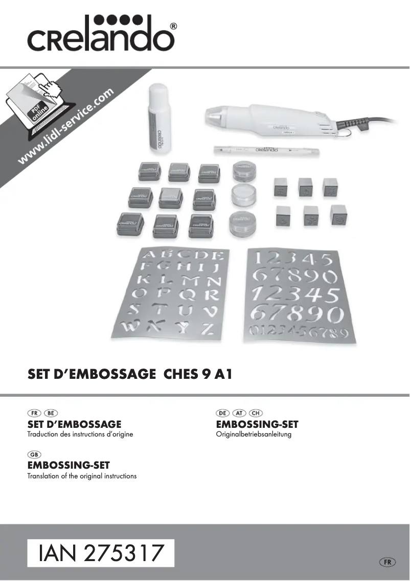 Page 1 de la notice Manuel utilisateur Crelando IAN 275317