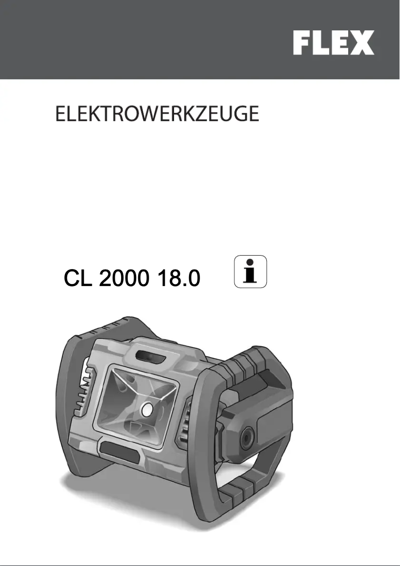 Image de la première page du manuel de l'appareil CL 2000 18.0