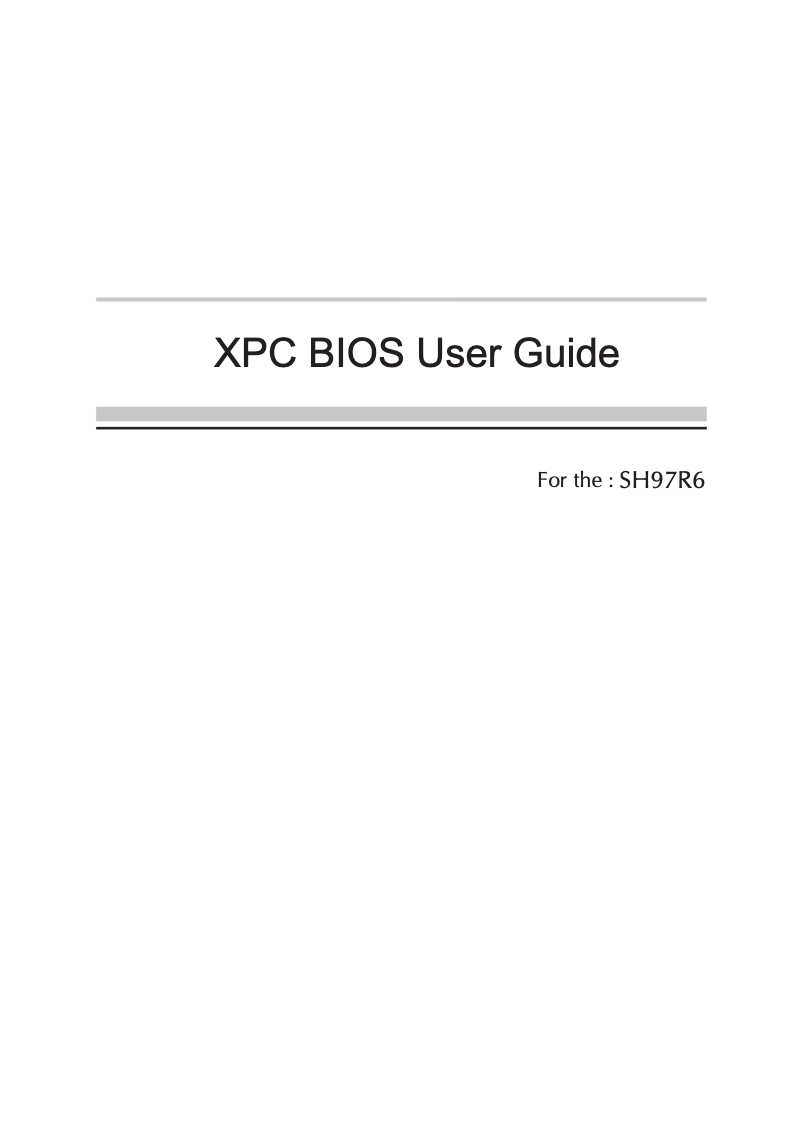 Page 1 de la notice Manuel utilisateur Shuttle XPC SH97R6